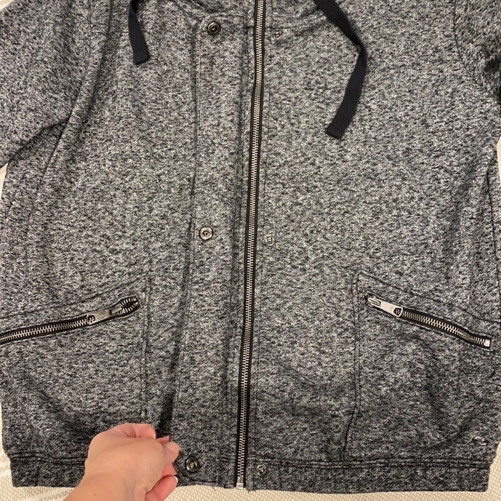 American Eagle Bomber Style Full Zip Sweatshirt - Picture 10 of 11